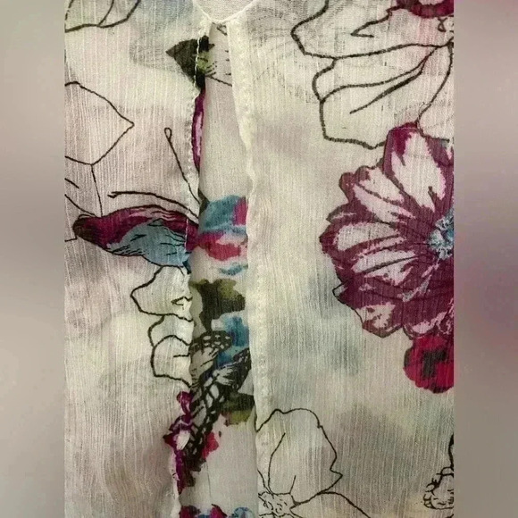 Roz & Ali  Dark Floral Print Blouse Size 2X - Picture 2 of 6